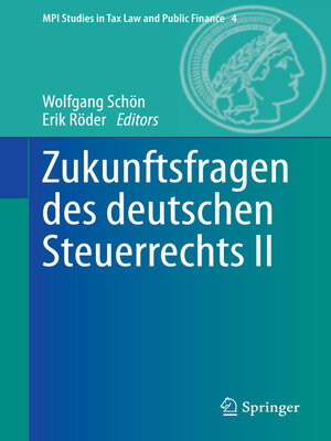 cover image of Zukunftsfragen des deutschen Steuerrechts II
